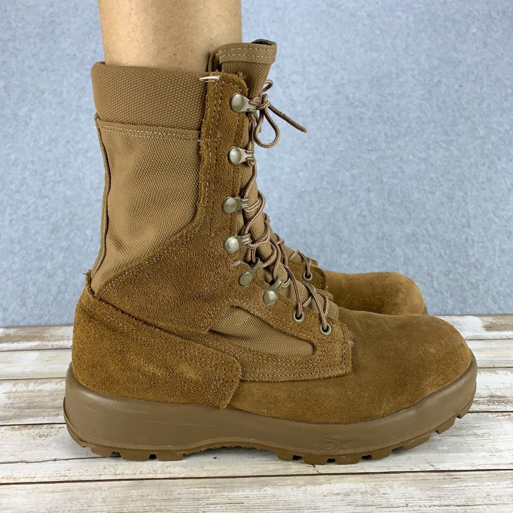 Belleville Combat Boots Men's 9 W Coyote Brown Suede Nylon Vibram Tactical Boots